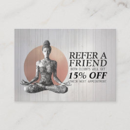 Yoga Meditatie Instructeur Reiki Master Lotus Pose Aanbevelingskaartje