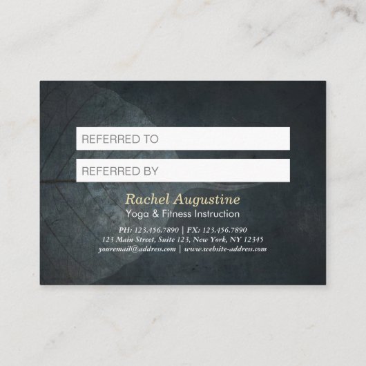 Yoga Meditatie Instructeur Reiki Master Lotus Pose Aanbevelingskaartje (Achterkant)