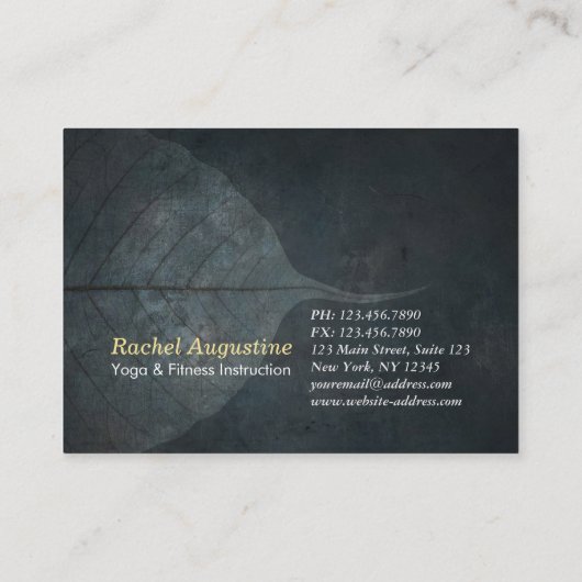 Yoga Meditatie Instructeur Reiki Master Lotus Pose Afsprakenkaartje (Achterkant)