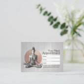 Yoga Meditatie Instructeur Reiki Master Lotus Pose Afsprakenkaartje (Staand voorkant)