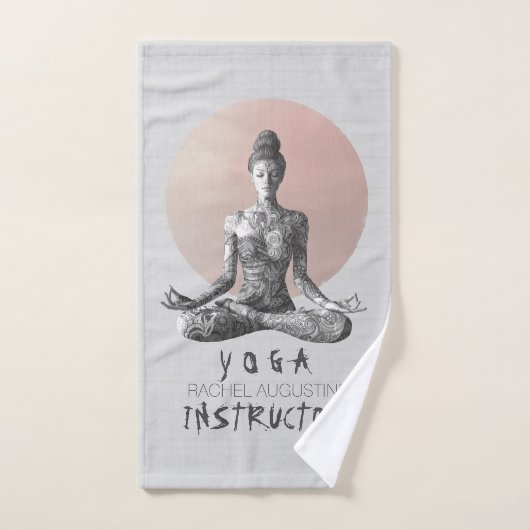 Yoga Meditatie Instructeur Reiki Master Lotus Pose Bad Handdoek (Handdoek)