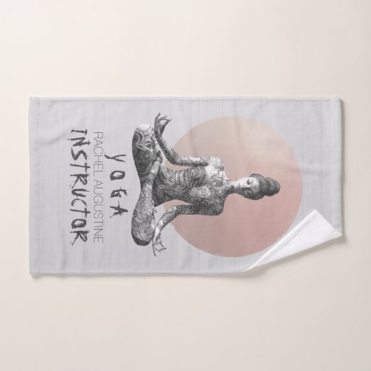 Yoga Meditatie Instructeur Reiki Master Lotus Pose Bad Handdoek (Handdoek)