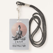 Yoga Meditatie Instructeur Reiki Master Lotus Pose Badge (Achterkant met draagriem)