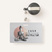 Yoga Meditatie Instructeur Reiki Master Lotus Pose Badge (Achterkant met intrekbare)