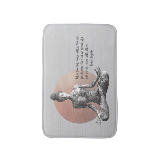 Yoga Meditatie Instructeur Reiki Master Lotus Pose Badmat (Voorkant Verticaal)