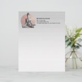 Yoga Meditatie Instructeur Reiki Master Lotus Pose Briefhoofd (Staand voorkant)