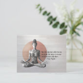 Yoga Meditatie Instructeur Reiki Master Lotus Pose Briefkaart (Staand voorkant)