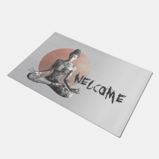 Yoga Meditatie Instructeur Reiki Master Lotus Pose Deurmat (Schuin)