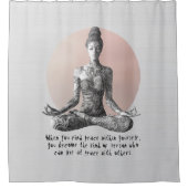 Yoga Meditatie Instructeur Reiki Master Lotus Pose Douchegordijn (Voorkant)