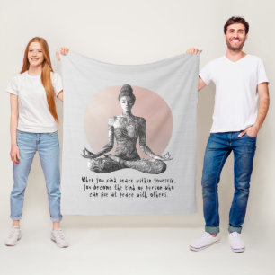 Yoga Meditatie Instructeur Reiki Master Lotus Pose Fleece Deken