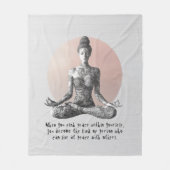 Yoga Meditatie Instructeur Reiki Master Lotus Pose Fleece Deken (Voorkant)