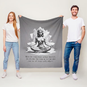 Yoga Meditatie Instructeur Reiki Master Lotus Pose Fleece Deken