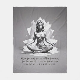 Yoga Meditatie Instructeur Reiki Master Lotus Pose Fleece Deken