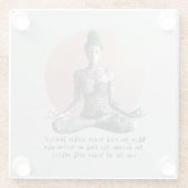 Yoga Meditatie Instructeur Reiki Master Lotus Pose Glazen Onderzetter (Achterkant)