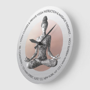 Yoga Meditatie Instructeur Reiki Master Lotus Pose Grote Klok