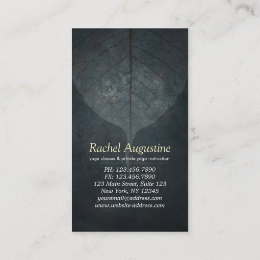 Yoga Meditatie Instructeur Reiki Master Lotus Pose Klantenkaartje (Achterkant)