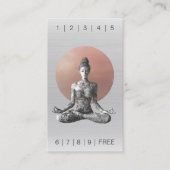 Yoga Meditatie Instructeur Reiki Master Lotus Pose Klantenkaartje (Voorkant)