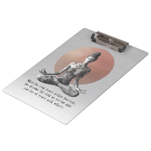 Yoga Meditatie Instructeur Reiki Master Lotus Pose Klembord (Gekanteld)