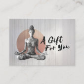 Yoga Meditatie Instructeur Reiki Master Lotus Pose Kortingskaartje (Voorkant)