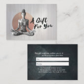 Yoga Meditatie Instructeur Reiki Master Lotus Pose Kortingskaartje (Voorkant / Achterkant)