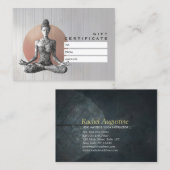 Yoga Meditatie Instructeur Reiki Master Lotus Pose Kortingskaartje (Voorkant / Achterkant)