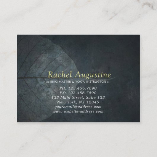 Yoga Meditatie Instructeur Reiki Master Lotus Pose Kortingskaartje (Achterkant)