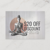 Yoga Meditatie Instructeur Reiki Master Lotus Pose Kortingskaartje (Voorkant)