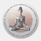 Yoga Meditatie Instructeur Reiki Master Lotus Pose Magneet (Voorkant)
