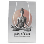 Yoga Meditatie Instructeur Reiki Master Lotus Pose Medium Cadeauzakje (Achterkant)