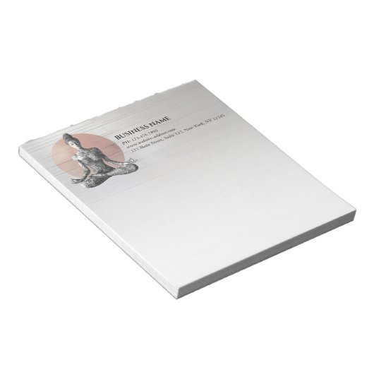 Yoga Meditatie Instructeur Reiki Master Lotus Pose Notitieblok (Schuin)
