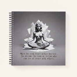 Yoga Meditatie Instructeur Reiki Master Lotus Pose Notitieboek