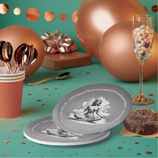 Yoga Meditatie Instructeur Reiki Master Lotus Pose Papieren Bordje (Multi)