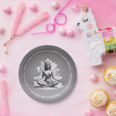 Yoga Meditatie Instructeur Reiki Master Lotus Pose Papieren Bordje (Feest)