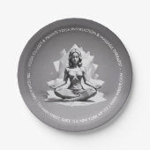 Yoga Meditatie Instructeur Reiki Master Lotus Pose Papieren Bordje (Voorkant)