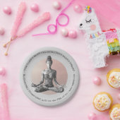 Yoga Meditatie Instructeur Reiki Master Lotus Pose Papieren Bordje (Feest)