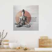 Yoga Meditatie Instructeur Reiki Master Lotus Pose Poster (Keuken)