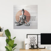 Yoga Meditatie Instructeur Reiki Master Lotus Pose Poster (Thuiskantoor)