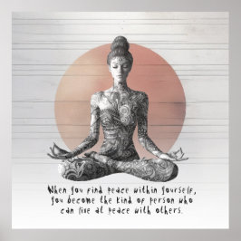 Yoga Meditatie Instructeur Reiki Master Lotus Pose Poster