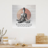Yoga Meditatie Instructeur Reiki Master Lotus Pose Poster (Keuken)