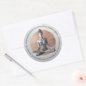 Yoga Meditatie Instructeur Reiki Master Lotus Pose Ronde Sticker (Envelop)