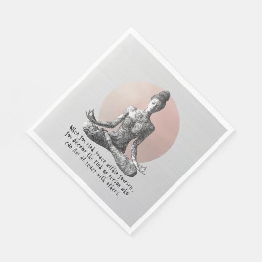 Yoga Meditatie Instructeur Reiki Master Lotus Pose Servet (Hoek)