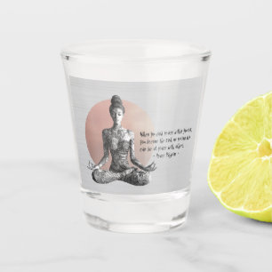 Yoga Meditatie Instructeur Reiki Master Lotus Pose Shot Glas