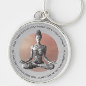 Yoga Meditatie Instructeur Reiki Master Lotus Pose Sleutelhanger (Voorkant)