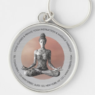 Yoga Meditatie Instructeur Reiki Master Lotus Pose Sleutelhanger