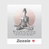 Yoga Meditatie Instructeur Reiki Master Lotus Pose Sticker (Vel)