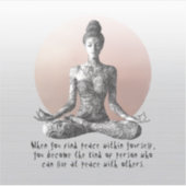 Yoga Meditatie Instructeur Reiki Master Lotus Pose Sticker (Voorkant)