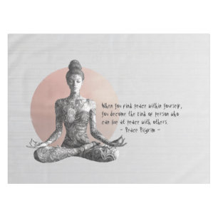 Yoga Meditatie Instructeur Reiki Master Lotus Pose Tafelkleed