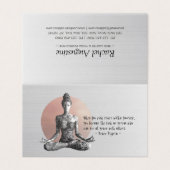 Yoga Meditatie Instructeur Reiki Master Lotus Pose Visitekaartje (Buitenkant ongevouwen)