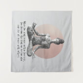 Yoga Meditatie Instructeur Reiki Master Lotus Pose Wandkleed (Voorkant (horizontaal))