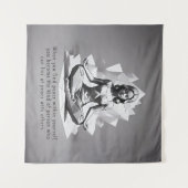 Yoga Meditatie Instructeur Reiki Master Lotus Pose Wandkleed (Voorkant (horizontaal))